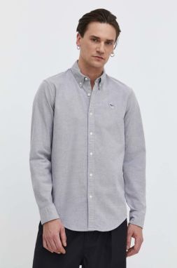 Košeľa Abercrombie & Fitch pánska, šedá farba, regular, s golierom button-down