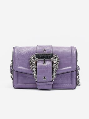 Purple Ladies Handbag with Crocodile Pattern Versace Jeans Couture - Ladies