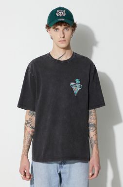 Bavlnené tričko Guess Originals čierna farba, s potlačou