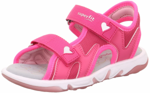 SUPERFIT Sandále 'PEBBLES'  ružová / biela