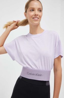Tréningové tričko Calvin Klein Performance fialová farba