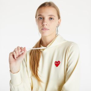 Comme des Garçons PLAY Sweatshirt Knit Hoodie Ivory