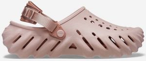 Šľapky Crocs Echo Clog dámske, béžová farba, na platforme, 207937