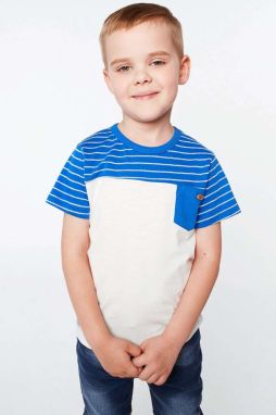 Blue-cream boys' T-shirt