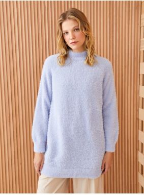 LC Waikiki Half Turtleneck Plain Long Sleeve Women's Knitwear Tunic