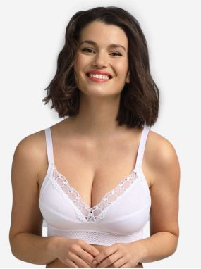 Biela dámska nevystužená podprsenka Playtex ORGANIC COTTON SOFT CUP BRA