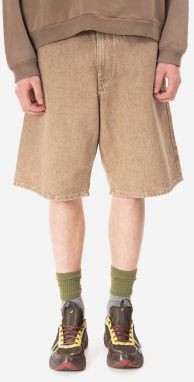 Bavlnené šortky Guess Oak Denim Short béžová farba,  M2BD00D4RU0 A100