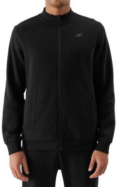 4F SWEATSHIRT FULL ZIP Pánska mikina, čierna, veľkosť