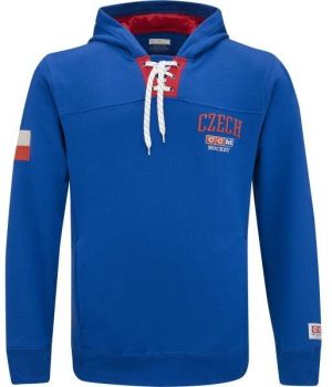 CCM FLAG HOODIE TEAM CZECH Pánska mikina, modrá, veľkosť