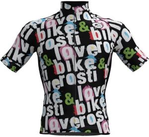 Rosti BIKE AND LOVE Pánsky cyklistický dres, čierna, veľkosť