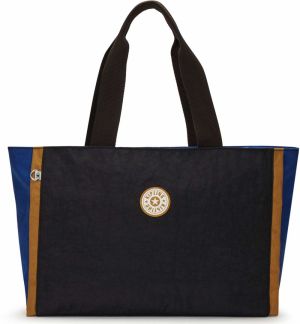 KIPLING Shopper 'Nalo'  modrá / karamelová / čierna / biela