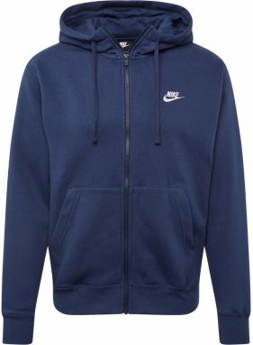 Nike Sportswear Tepláková bunda 'Club Fleece'  tmavomodrá / biela