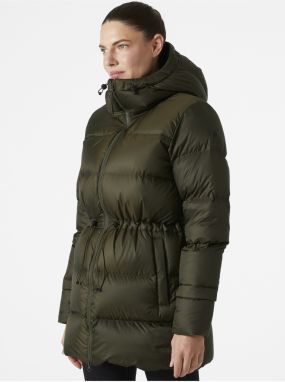 Khaki women's winter quilted down jacket HELLY HANSEN W ESSENCE - Women