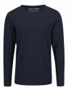 Tmavomodré basic tričko s dlhým rukávom Jack & Jones Basic galéria