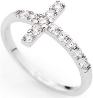 Amen Originálne strieborný prsteň so zirkónmi Rosary ACOBB 50 mm