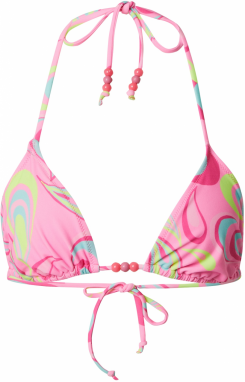 Boux Avenue Bikinový top 'CALI'  modrozelená / svetlozelená / cyklaménová / svetloružová