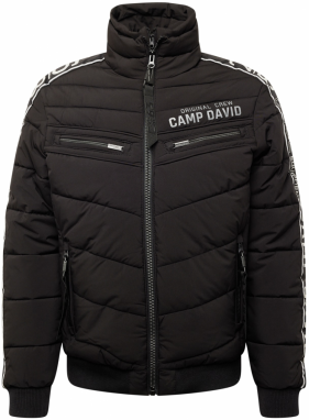 CAMP DAVID Zimná bunda  čierna / šedobiela