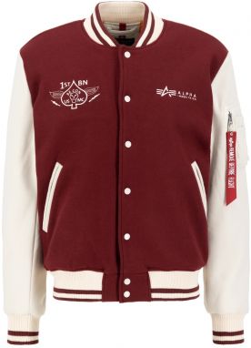 ALPHA INDUSTRIES Prechodná bunda  burgundská / biela