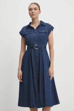 Rifľové šaty Answear Lab maxi, áčkový strih
