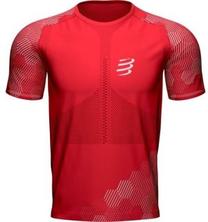 Compressport RACING SS TSHIRT M Pánske bežecké tričko, červená, veľkosť