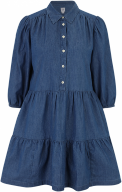 Gap Petite Košeľové šaty  modrá denim