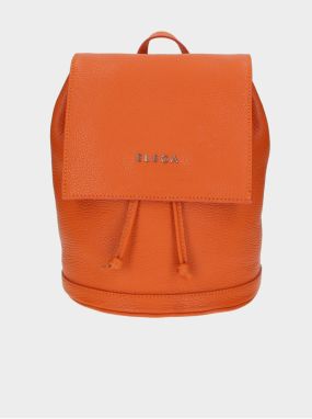 Oranžový dámsky kožený batoh Elega Cutie