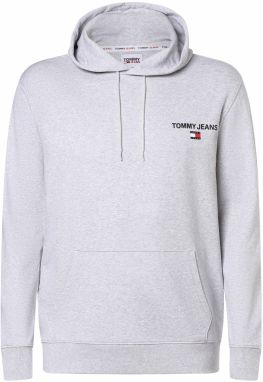 Tommy Jeans Plus Mikina 'Entry'  sivá melírovaná / čierna