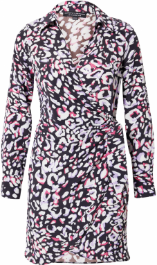 Dorothy Perkins Košeľové šaty  fialová / ružová / čierna / biela