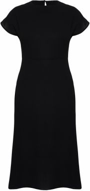 Trendyol Curve Black A-Line Maxi Woven Dress