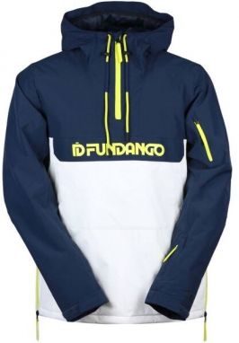 FUNDANGO BURNABY LOGO ANORAK Pánska lyžiarska/snowboardová bunda, biela, veľkosť