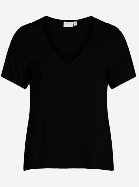 Black Womens Basic T-Shirt VILA Paya - Women