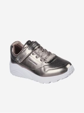 Dievčenské metalické tenisky v zlatej farbe Skechers