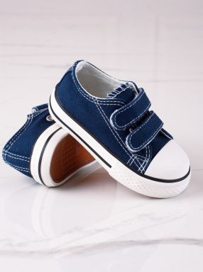 Vico children's sneakers with velcro fastening navy blue