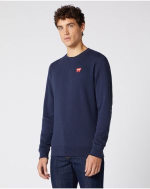 Dark Blue Mens Wrangler Sign Off Sweatshirt - Men