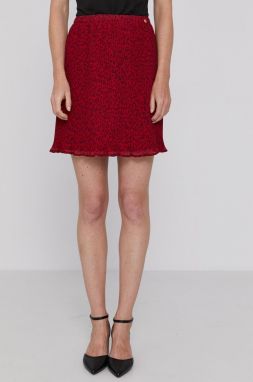 Sukňa Pennyblack červená farba, mini, rovný strih