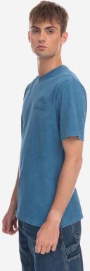 Bavlnené tričko Wood Wood Sami Embossed T-shirt 12312507-2491 DARK BLUE vzorovaný