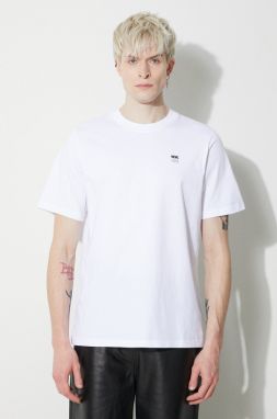 Bavlnené tričko Wood Wood Bobby Double Logo pánske, biela farba, jednofarebné, 12345701.2512