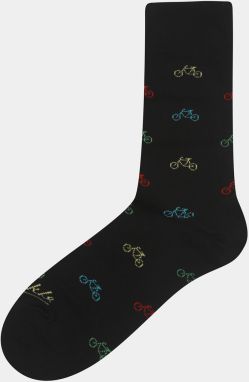 Čierne vzorované ponožky Fusakle Cyklista čierny