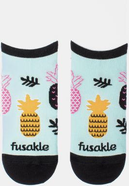 Svetlomodré vzorované členkové ponožky Fusakle Ananista