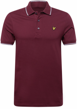 Lyle & Scott Tričko  sivá / burgundská