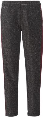 Nohavice päťvreckové Maison Scotch  TAPERED LUREX PANTS WITH VELVET SIDE PANEL