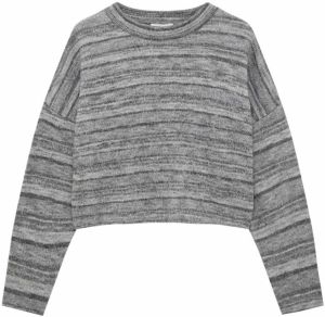 Pull&Bear Sveter  sivá / antracitová / tmavosivá