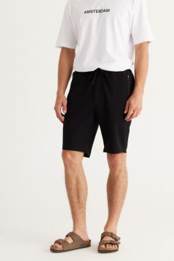 AC&Co / Altınyıldız Classics Standard Fit Regular Cut Cotton Shorts with Pockets, Stretchy Knitted