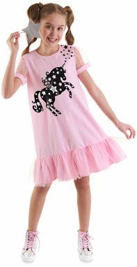 Mushi Starry Unicorn Girl Pink Tulle Dress