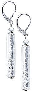 Lampglas Krištáľové náušnice Ice Queen s rýdzim striebrom v perle Lampglas EPR3