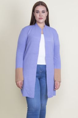 Şans Women's Plus Size Lilac Knitwear Cardigan