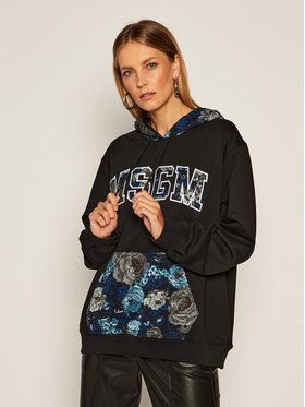 MSGM Mikina 941MDM174 207799 Čierna Regular Fit