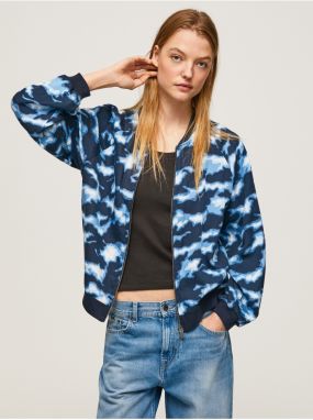 Blue Women Patterned Bomber Pepe Jeans - Women