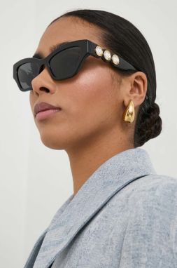 Slnečné okuliare Swarovski IMBER dámske, čierna farba