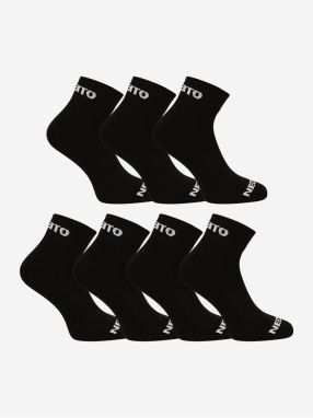 Súprava siedmich párov ponožiek v čiernej farbe Nedeto